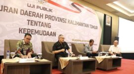 Ketua Pansus Raperda Kepemudaan Ismail ST saat melakukan uji publik beberapa waktu lalu.