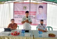 Anggota DPRD Kaltim yang juga Ketua Fraksi Gerindra, Bagus Susetyo saat sosialisasi wawasan kebangsaan (Sosbang) di Kelurahan Gunung Bahagia, Balikpapan. (Foto: Ist)