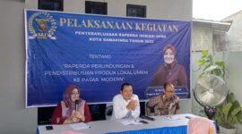 Suasana Sosraperda Tentang Perilundungan & Pendistribusian Produk Lokal UMKM ke Pasar Modern oleh Anggota Pansus II, Novi Marinda Putri (Foto : W4N/Infonusa.co)