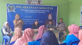 Suasana sosraperda tentang tentang Perlindungan dan Pendistribusian Produk Lokal dan UMKM ke pasar Modern oleh Anggota Komisi II DPRD Kota Samarinda, Novi Marinda Putri 