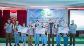 Pemenang pemilihan Duta Pelajar Sadar Hukum jenjang SMA/SMK/MA/SLB (Tuna Daksa) Tingkat Kota/Kabupaten Tahun 2023 di Mahakam Ulu.(foto:ist)