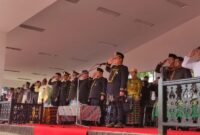 foto : Wabup Kukar Rendi Solihin saat memimpin upacara Hari Sumpah Pemuda 