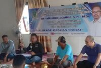 Foto: Ketua Komisi I DPRD Kaltim, Baharuddin Demmu saat menggelar reses di Desa Tanjung Berukang.