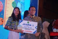 SMA 1 Sendawar yang meraih juara kategori lomba stunting vidio tiktok.