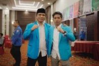 Ketua KNPI PPU, Sulthan (kiri), Ketua KNPI Balikpapan, Andrei Afrizal (kanan)