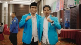 Ketua KNPI PPU, Sulthan (kiri), Ketua KNPI Balikpapan, Andrei Afrizal (kanan)