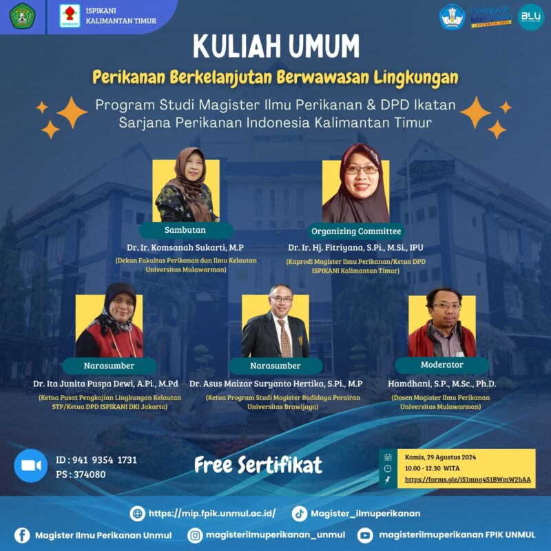 Dr. Ir. Hj. Fitriyana, S.Pi., M.Si., IPU, Ketua Program Studi Magister Ilmu Perikanan