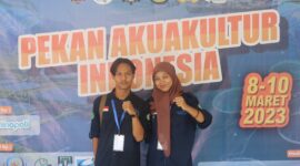 Delegasi Pekan Akuakultur Indonesia (PAI) Makassar : Muhammad Ikhsan Amin (Ketua Umum Himakua FPIK UNMUL Periode 2023) dan Aulia Wanda Devania (Ketua Umum Himakua FPIK UNMUL Periode 2022)