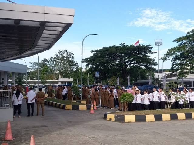 Suasana Apel Pagi Dispora Kaltim. (Istimewa)