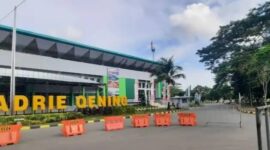 Kondisi Jalan Lingkar Stadion Kadrie Oening.
