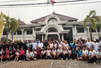 Foto: Foto bersama pada kegiatan Easy Run dan senam bersama Adhyaksa Runners.